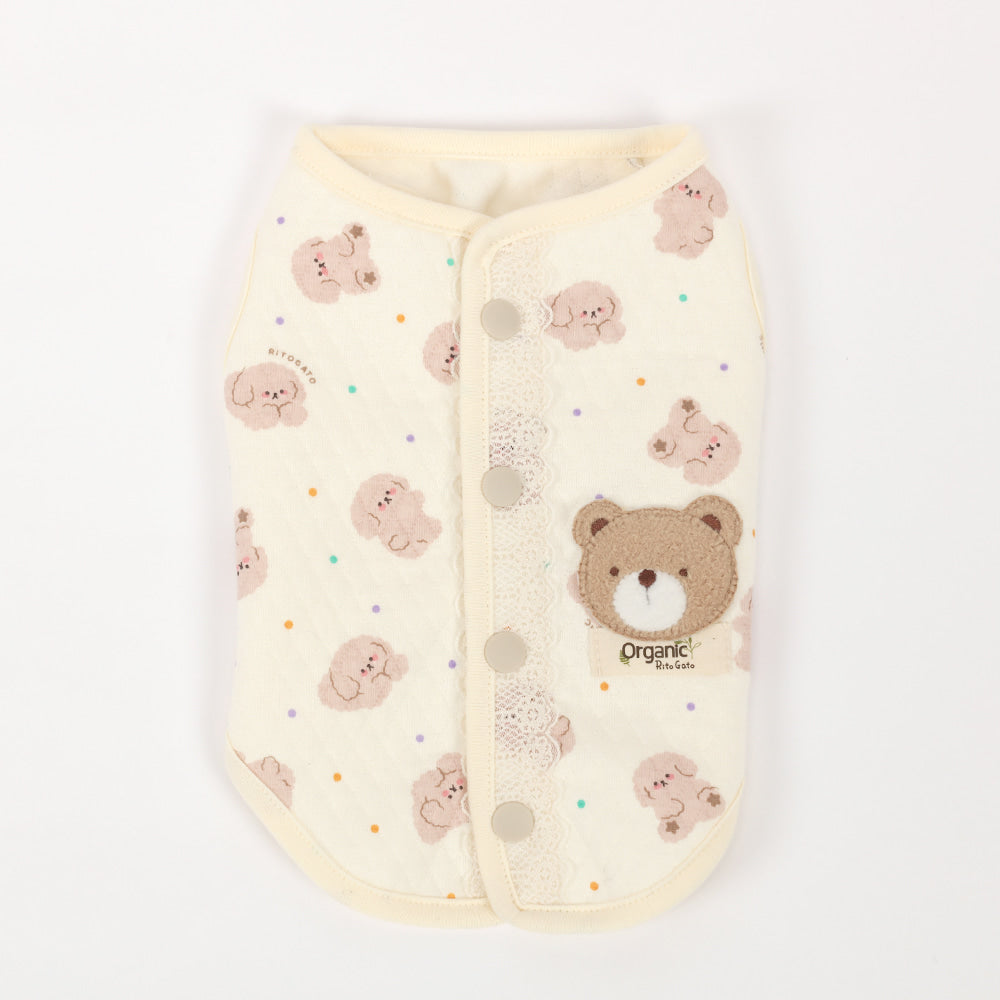 Organic Quilted Vest - Poodle Party