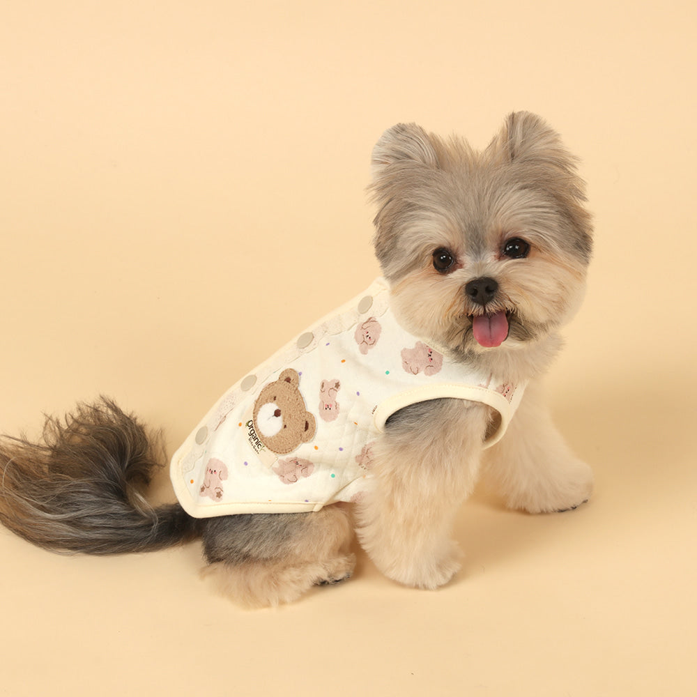 Organic Quilted Vest - Poodle Party