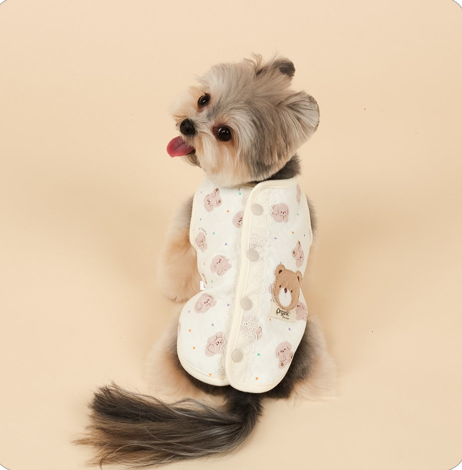 Organic Quilted Vest - Poodle Party
