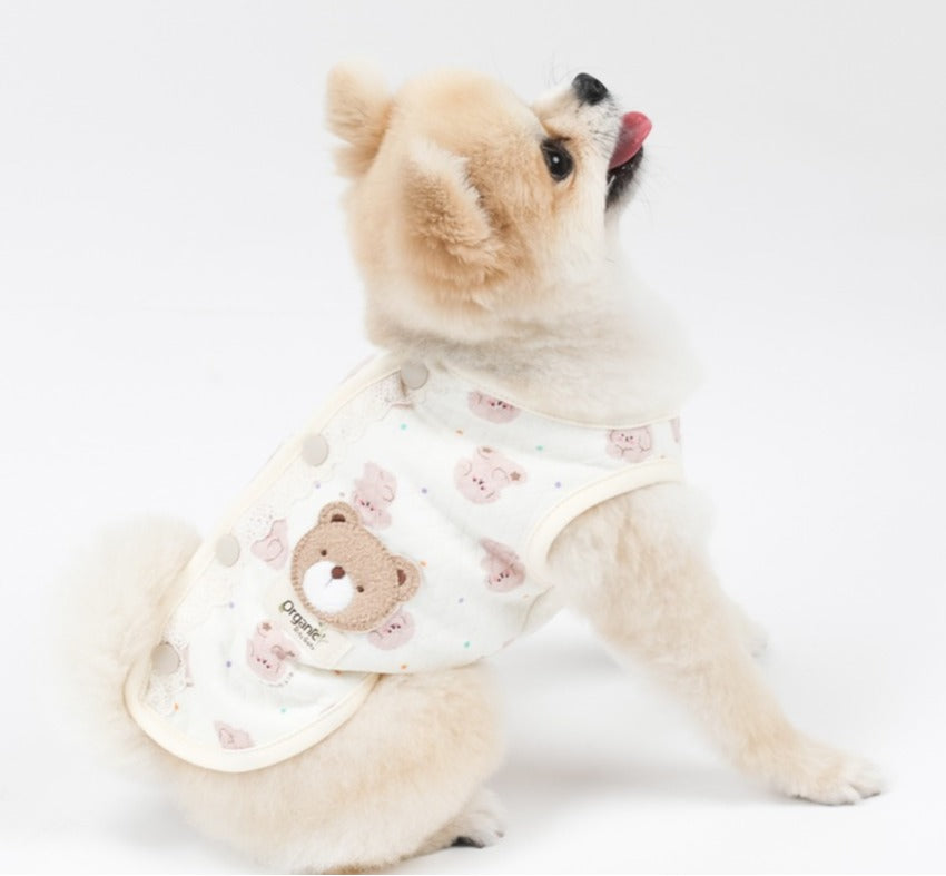 Organic Quilted Vest - Poodle Party