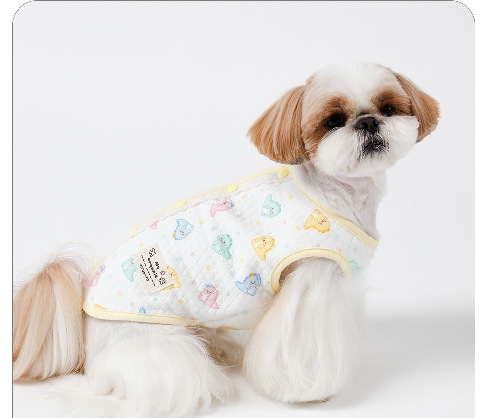 Organic Quilted Vest - Dinosaur