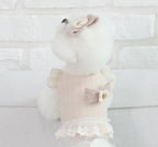Peach Blossom Ruffle Crop Sweater - PawPaw Pet Shop