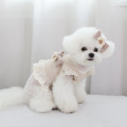 Peach Blossom Ruffle Crop Sweater - PawPaw Pet Shop