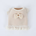 Peach Blossom Ruffle Crop Sweater - PawPaw Pet Shop