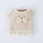Peach Blossom Ruffle Crop Sweater - PawPaw Pet Shop