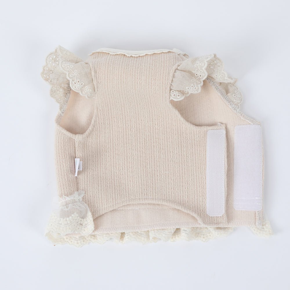 Peach Blossom Ruffle Crop Sweater - PawPaw Pet Shop